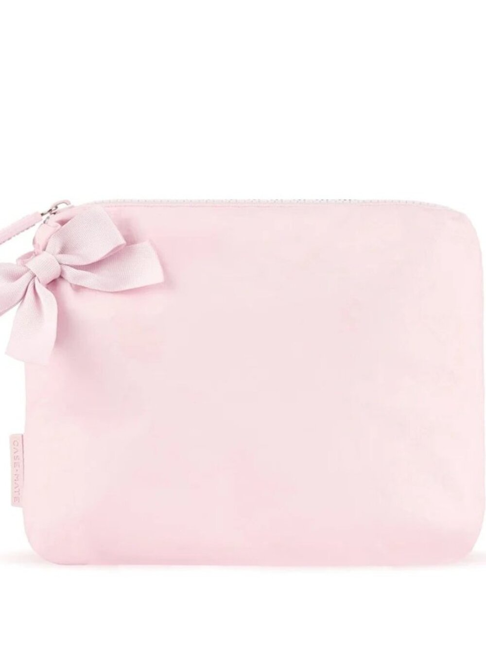 Case-Mate Ballet Pink Bow Crinkle Makeup Bag Waterproof Pouch NWT